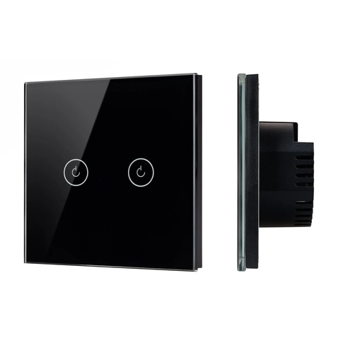 Выключатель сенсорный SWT-OMALI-S02-ZB-BK (250V, 10A, Zigbee) (Arlight, Стекло)