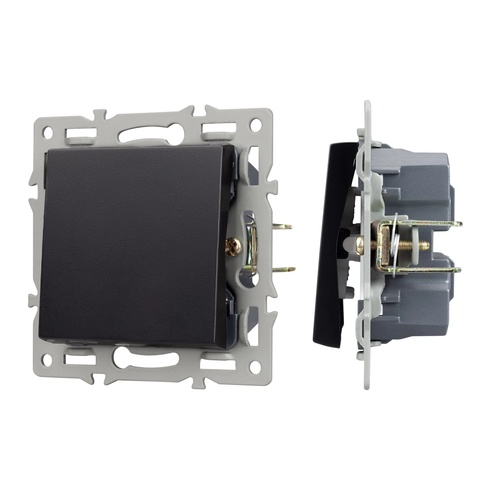 Механизм выключателя одноклавишный перекрёстный SWT-MKX1-PL-BK (250V, 16A) (Arlight, -)