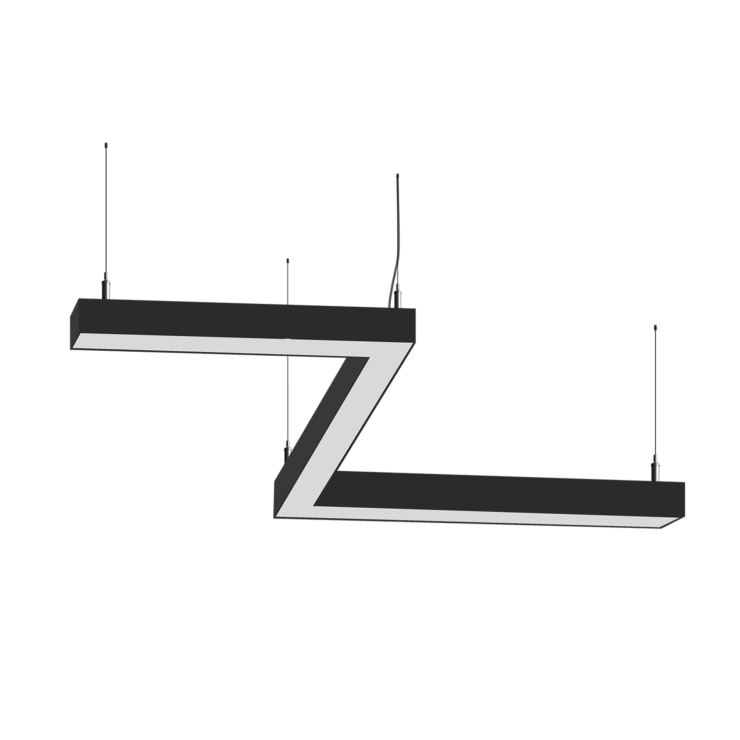 Cветодиодный фигурный светильник MS-ZIG Зигзаг 3x500mm 30W  3000/4000/6000К
