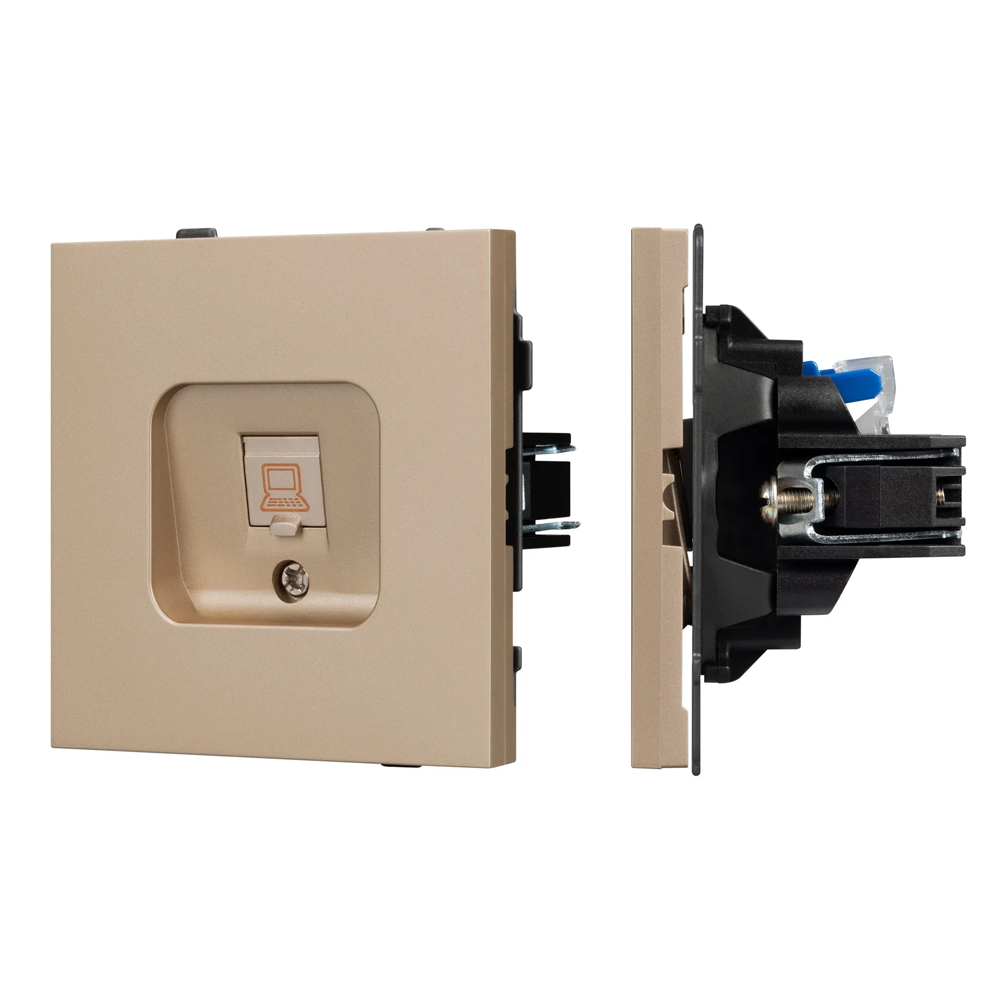 Механизм компьютерной розетки SCT-TENDO-MPC1-PL-GD (RJ-45, CAT6) (Arlight, -) - изображение товара