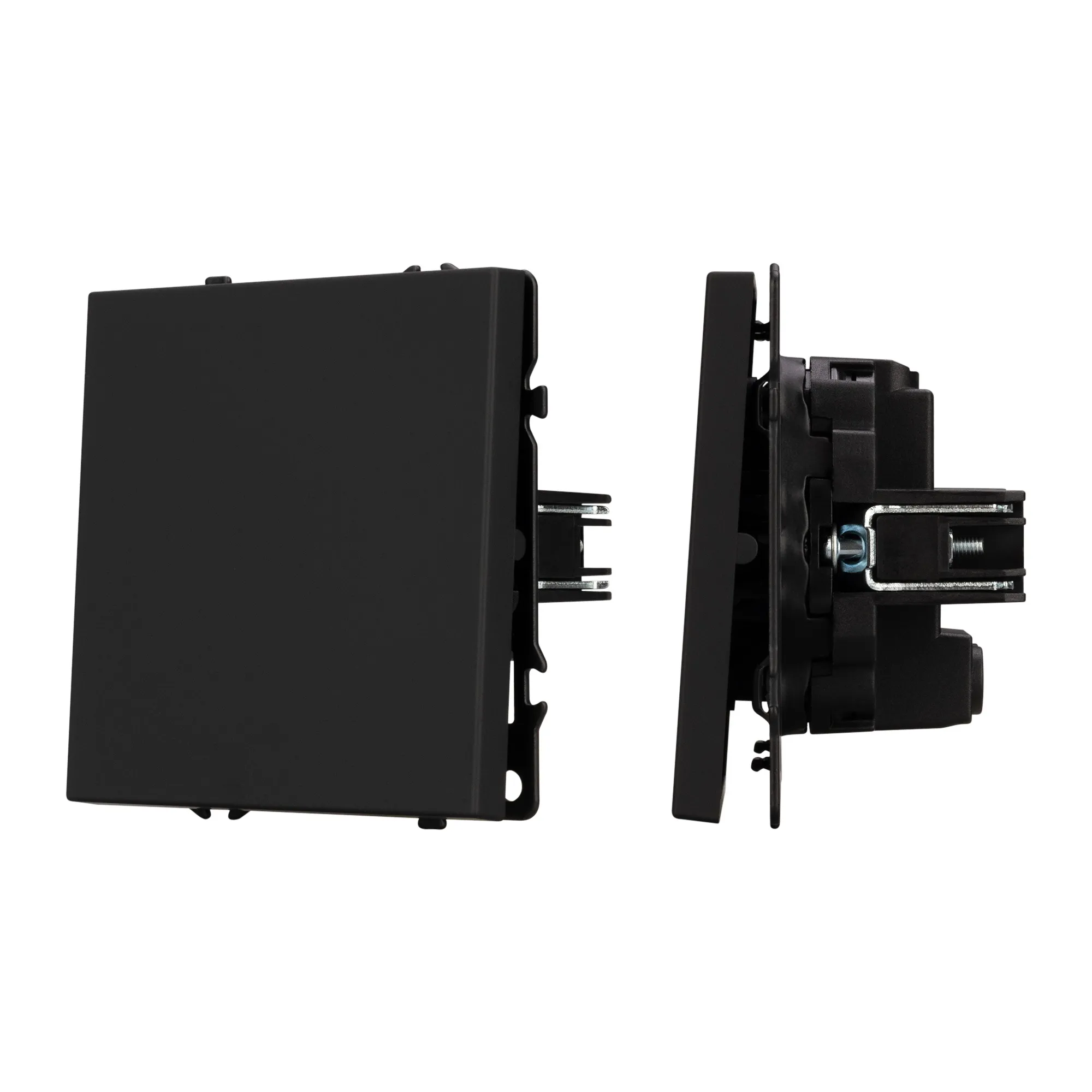 Механизм выключателя одноклавишный перекрёстный SWT-NOBE-MKX1-SFPL-BK (230V, 10A) (Arlight, -) - изображение товара