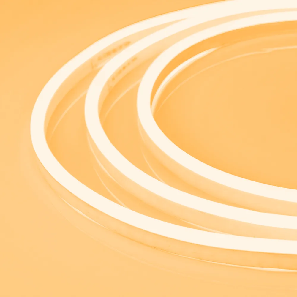 Гибкий неон ARL-NEON-1608PH-SIDE 24V Amber (Arlight, 8 Вт/м, IP65) - изображение товара